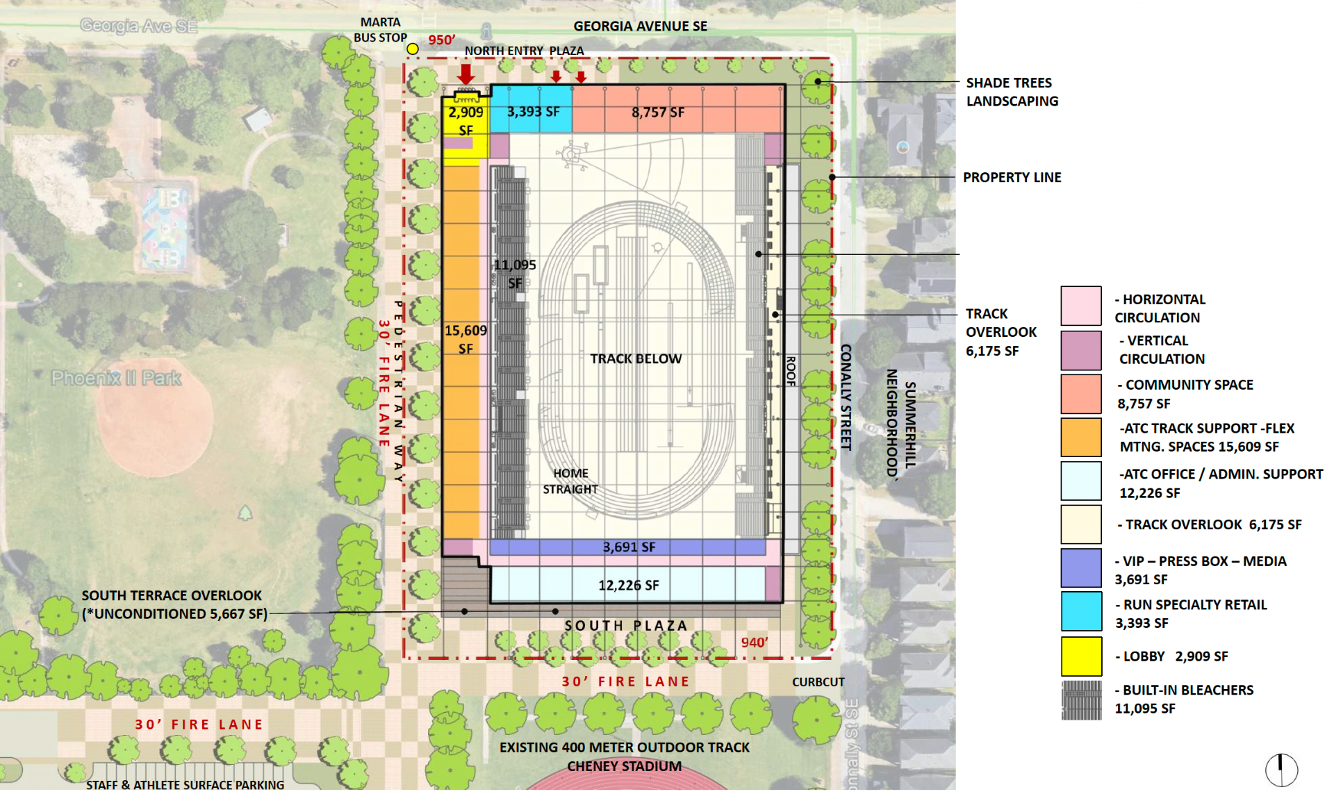 Upper concourse site plan