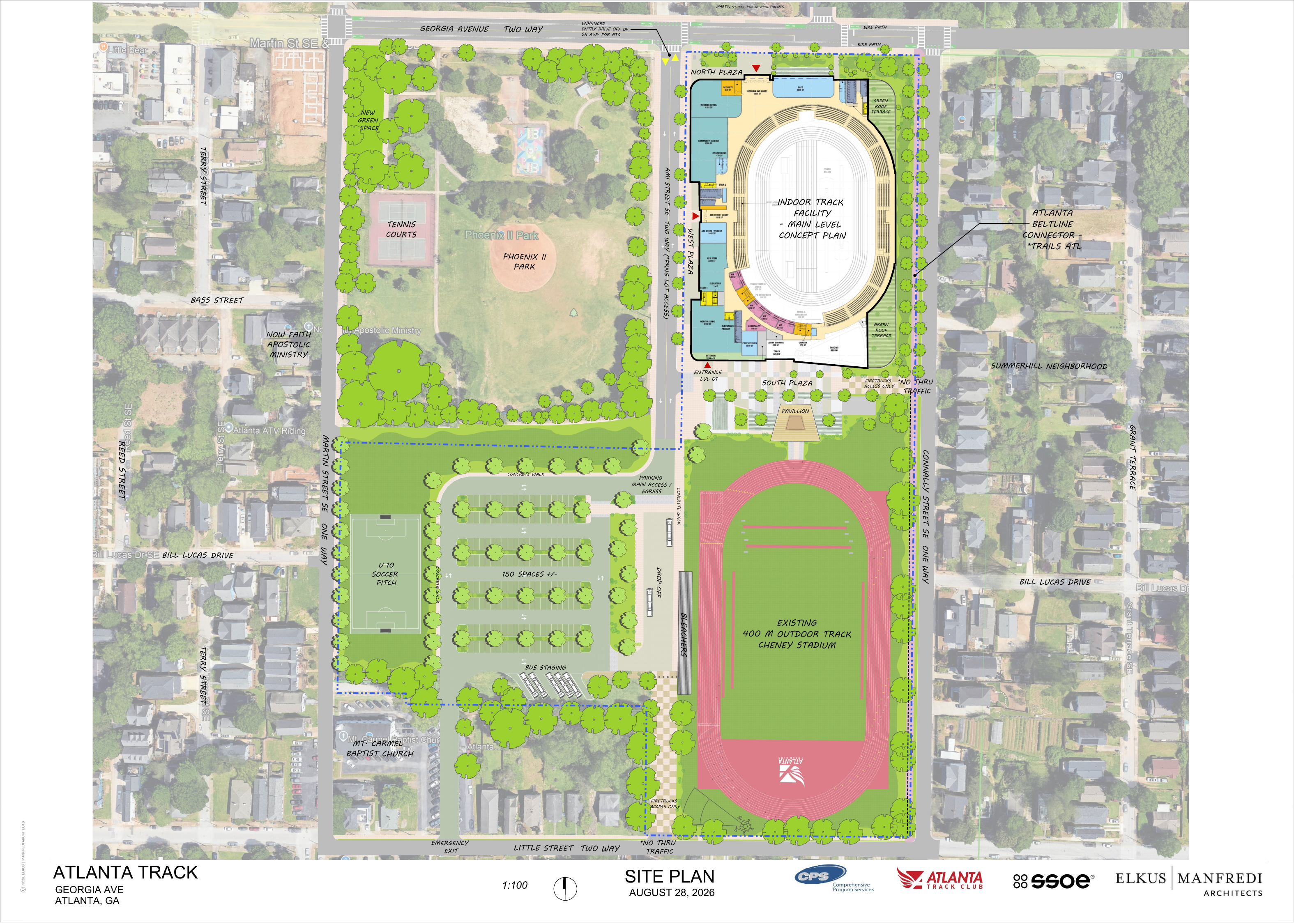 Updated September 1 site plan for the Cheney Olympic Legacy Complex