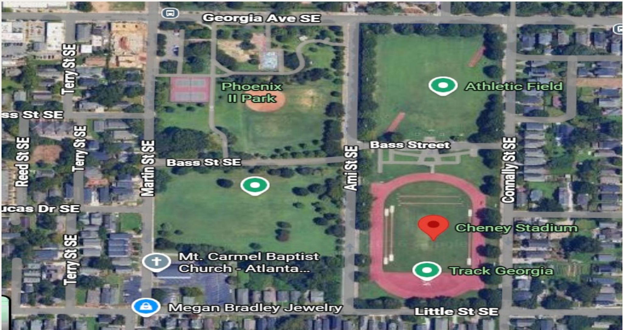 Map of Cheney site and immediate neighbors