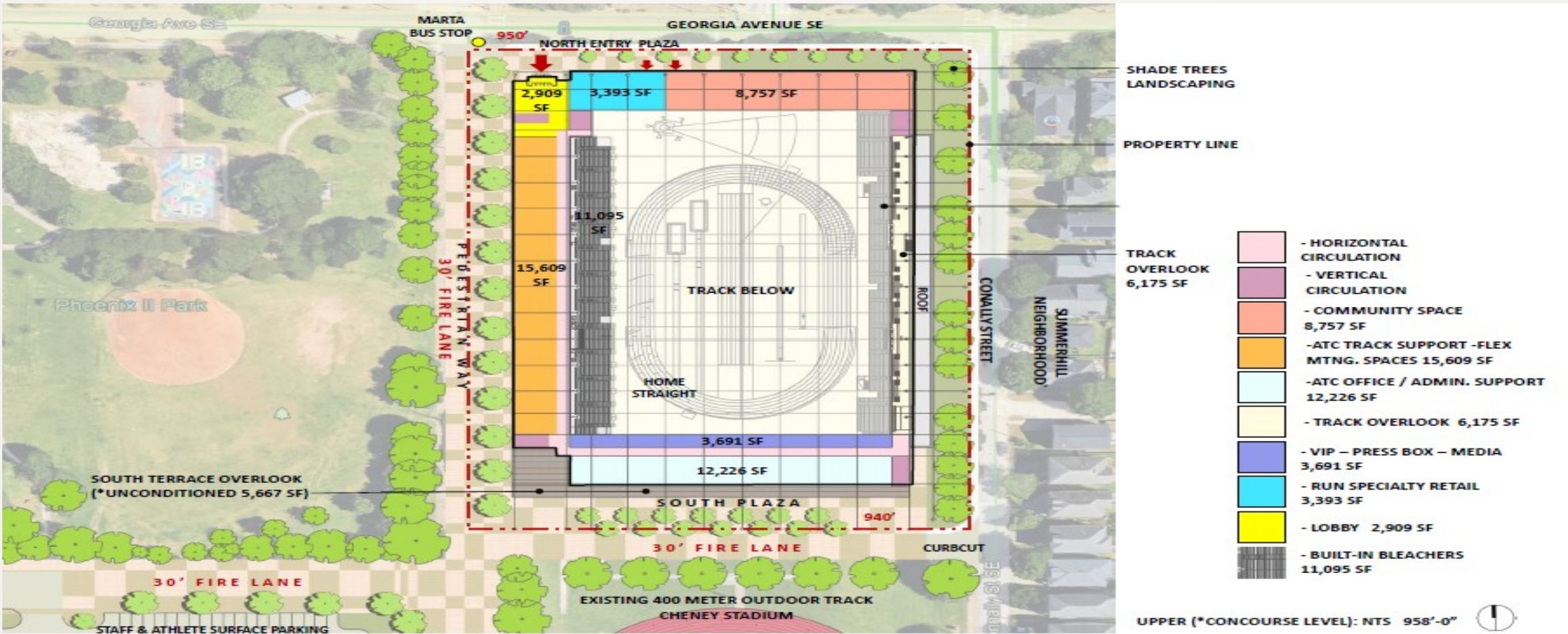 Upper concourse site plan